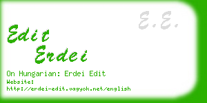 edit erdei business card